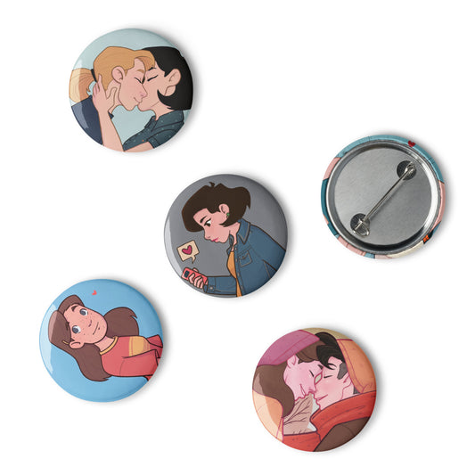 Feel the Love Set of Pin Buttons